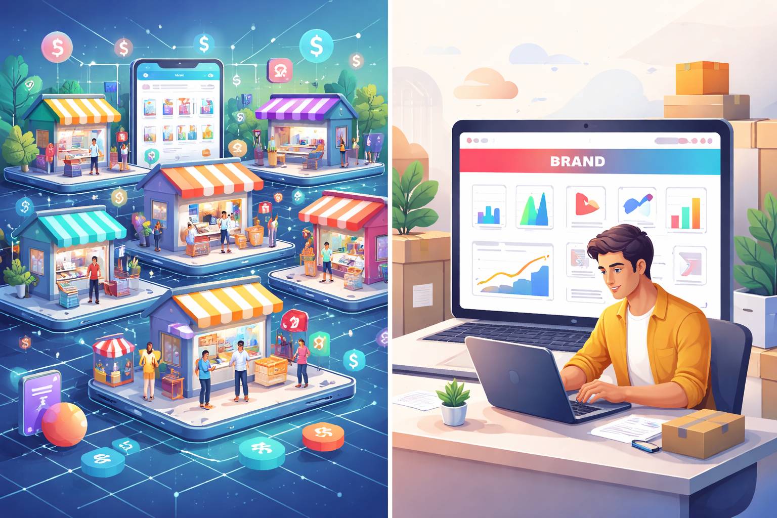 Marketplace vs tienda online propia: qué modelo de negocio te conviene